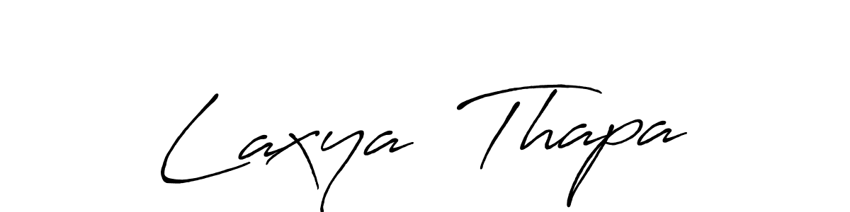 Make a beautiful signature design for name Laxya  Thapa. With this signature (Antro_Vectra_Bolder) style, you can create a handwritten signature for free. Laxya  Thapa signature style 7 images and pictures png