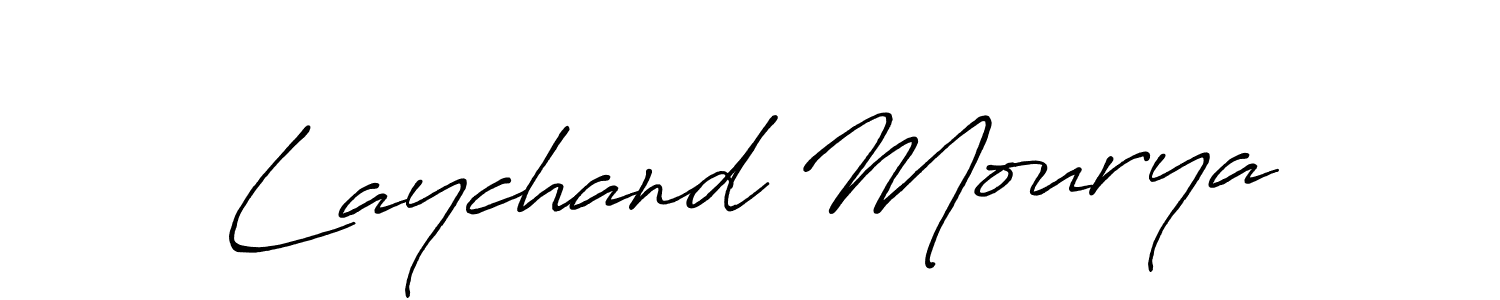 if you are searching for the best signature style for your name Laychand Mourya. so please give up your signature search. here we have designed multiple signature styles  using Antro_Vectra_Bolder. Laychand Mourya signature style 7 images and pictures png