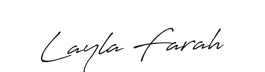 Design your own signature with our free online signature maker. With this signature software, you can create a handwritten (Antro_Vectra_Bolder) signature for name Layla Farah. Layla Farah signature style 7 images and pictures png