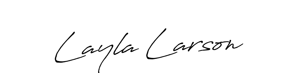 Make a beautiful signature design for name Layla Larson. With this signature (Antro_Vectra_Bolder) style, you can create a handwritten signature for free. Layla Larson signature style 7 images and pictures png