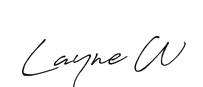 Also we have Layne W name is the best signature style. Create professional handwritten signature collection using Antro_Vectra_Bolder autograph style. Layne W signature style 7 images and pictures png