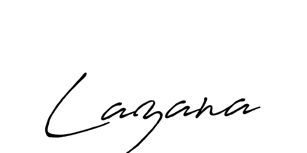 Use a signature maker to create a handwritten signature online. With this signature software, you can design (Antro_Vectra_Bolder) your own signature for name Lazana. Lazana signature style 7 images and pictures png