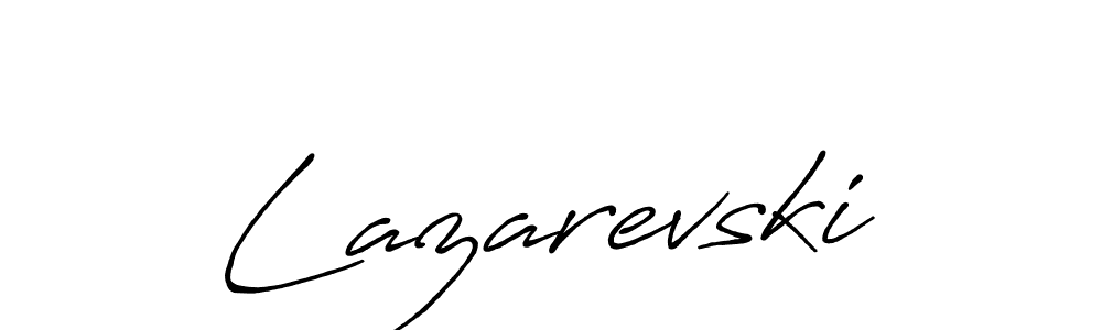 How to make Lazarevski name signature. Use Antro_Vectra_Bolder style for creating short signs online. This is the latest handwritten sign. Lazarevski signature style 7 images and pictures png