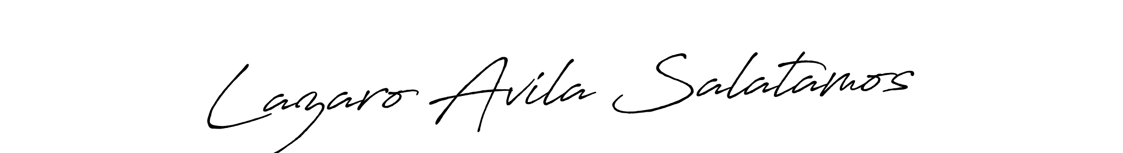 The best way (Antro_Vectra_Bolder) to make a short signature is to pick only two or three words in your name. The name Lazaro Avila Salatamos include a total of six letters. For converting this name. Lazaro Avila Salatamos signature style 7 images and pictures png