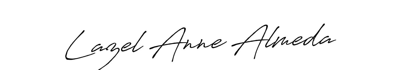 if you are searching for the best signature style for your name Lazel Anne Almeda. so please give up your signature search. here we have designed multiple signature styles  using Antro_Vectra_Bolder. Lazel Anne Almeda signature style 7 images and pictures png