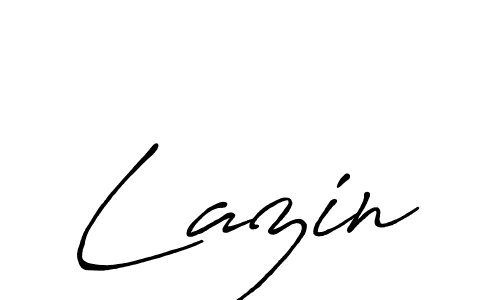 Make a beautiful signature design for name Lazin. With this signature (Antro_Vectra_Bolder) style, you can create a handwritten signature for free. Lazin signature style 7 images and pictures png