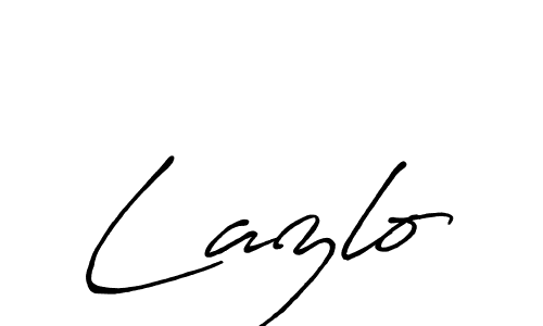 Create a beautiful signature design for name Lazlo. With this signature (Antro_Vectra_Bolder) fonts, you can make a handwritten signature for free. Lazlo signature style 7 images and pictures png