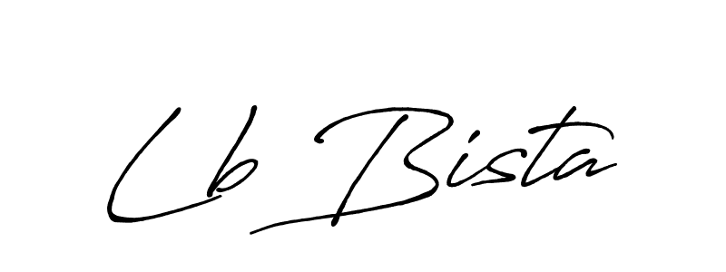 Make a beautiful signature design for name Lb Bista. With this signature (Antro_Vectra_Bolder) style, you can create a handwritten signature for free. Lb Bista signature style 7 images and pictures png