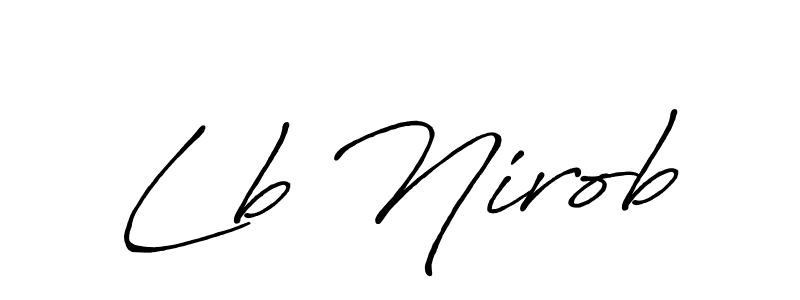 Make a beautiful signature design for name Lb Nirob. With this signature (Antro_Vectra_Bolder) style, you can create a handwritten signature for free. Lb Nirob signature style 7 images and pictures png