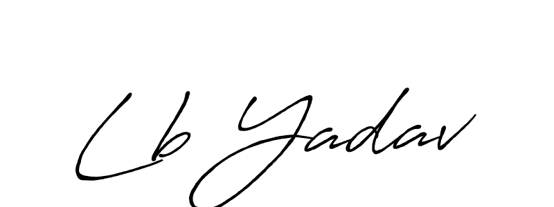 Create a beautiful signature design for name Lb Yadav. With this signature (Antro_Vectra_Bolder) fonts, you can make a handwritten signature for free. Lb Yadav signature style 7 images and pictures png