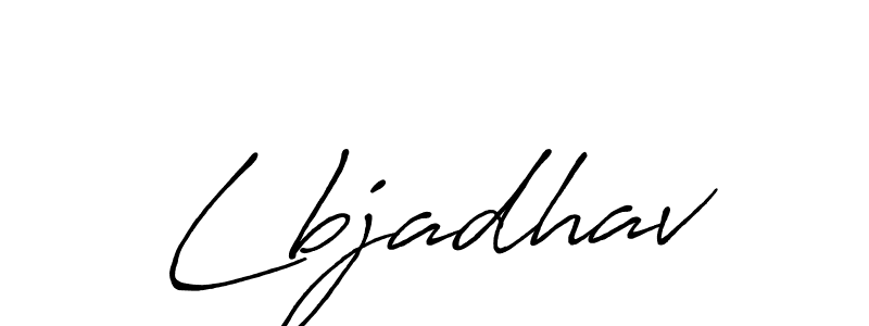 Use a signature maker to create a handwritten signature online. With this signature software, you can design (Antro_Vectra_Bolder) your own signature for name Lbjadhav. Lbjadhav signature style 7 images and pictures png