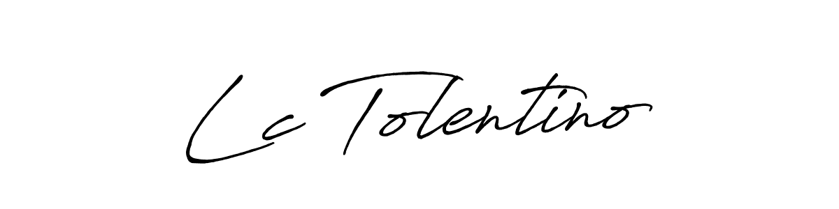 Create a beautiful signature design for name Lc Tolentino. With this signature (Antro_Vectra_Bolder) fonts, you can make a handwritten signature for free. Lc Tolentino signature style 7 images and pictures png