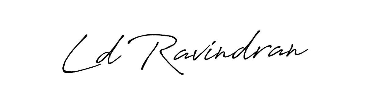 How to make Ld Ravindran name signature. Use Antro_Vectra_Bolder style for creating short signs online. This is the latest handwritten sign. Ld Ravindran signature style 7 images and pictures png