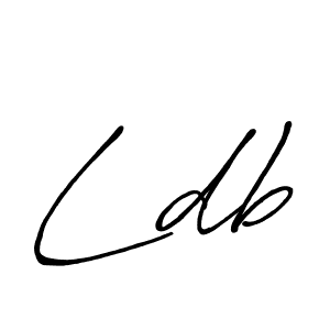 Use a signature maker to create a handwritten signature online. With this signature software, you can design (Antro_Vectra_Bolder) your own signature for name Ldb. Ldb signature style 7 images and pictures png