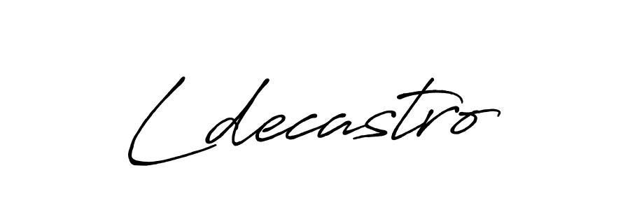 Use a signature maker to create a handwritten signature online. With this signature software, you can design (Antro_Vectra_Bolder) your own signature for name Ldecastro. Ldecastro signature style 7 images and pictures png