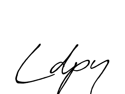 Make a beautiful signature design for name Ldpy. With this signature (Antro_Vectra_Bolder) style, you can create a handwritten signature for free. Ldpy signature style 7 images and pictures png