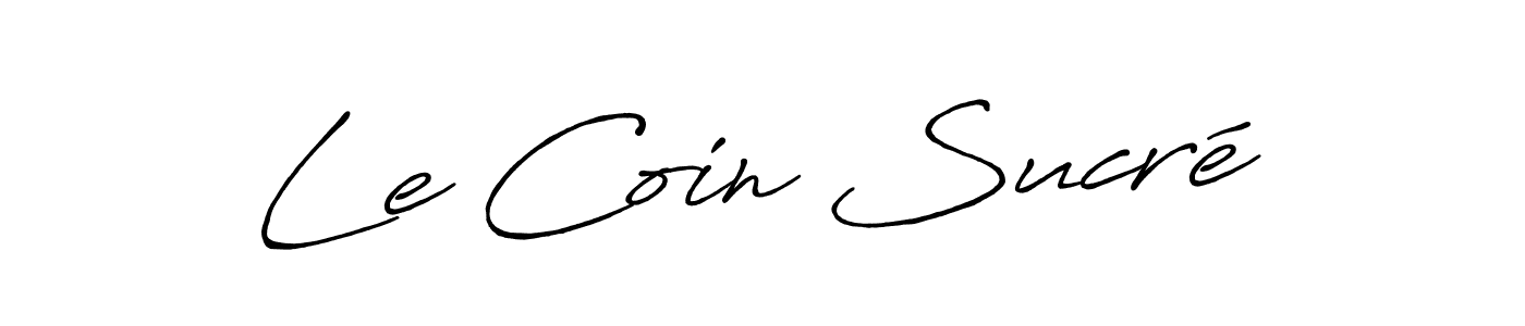 How to make Le Coin Sucré name signature. Use Antro_Vectra_Bolder style for creating short signs online. This is the latest handwritten sign. Le Coin Sucré signature style 7 images and pictures png