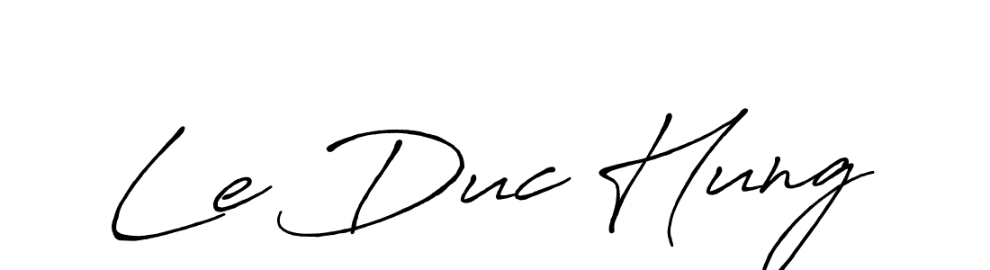 Design your own signature with our free online signature maker. With this signature software, you can create a handwritten (Antro_Vectra_Bolder) signature for name Le Duc Hung. Le Duc Hung signature style 7 images and pictures png