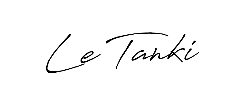 How to make Le Tanki signature? Antro_Vectra_Bolder is a professional autograph style. Create handwritten signature for Le Tanki name. Le Tanki signature style 7 images and pictures png