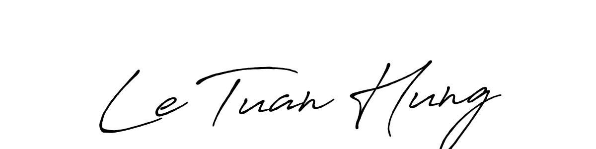 How to make Le Tuan Hung name signature. Use Antro_Vectra_Bolder style for creating short signs online. This is the latest handwritten sign. Le Tuan Hung signature style 7 images and pictures png