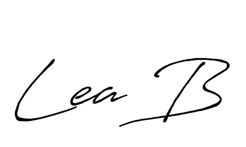 The best way (Antro_Vectra_Bolder) to make a short signature is to pick only two or three words in your name. The name Lea B include a total of six letters. For converting this name. Lea B signature style 7 images and pictures png