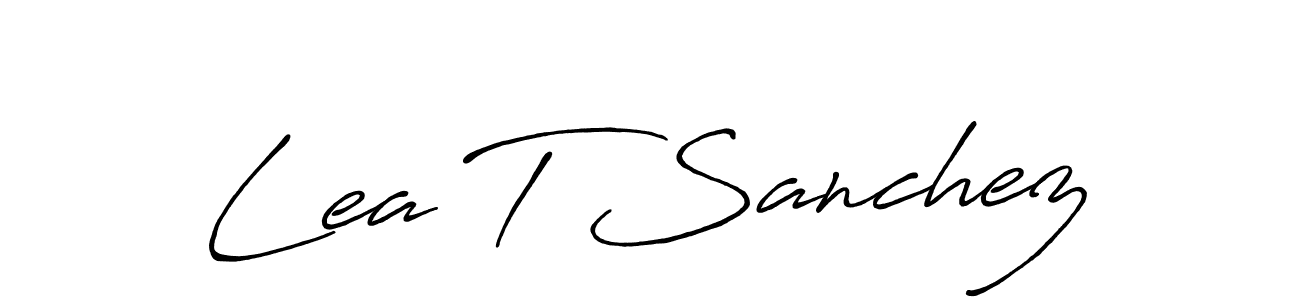 Lea T Sanchez stylish signature style. Best Handwritten Sign (Antro_Vectra_Bolder) for my name. Handwritten Signature Collection Ideas for my name Lea T Sanchez. Lea T Sanchez signature style 7 images and pictures png