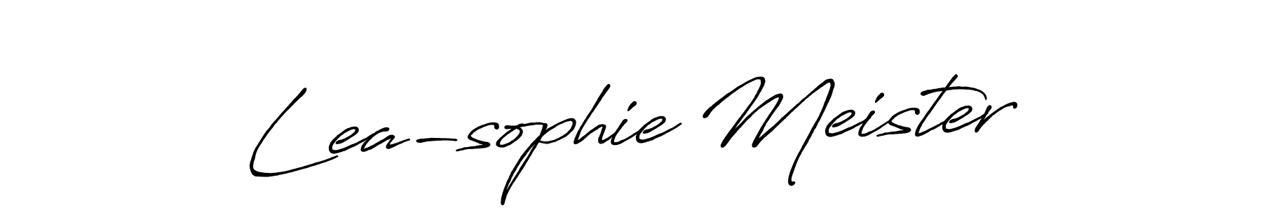 The best way (Antro_Vectra_Bolder) to make a short signature is to pick only two or three words in your name. The name Lea-sophie Meister include a total of six letters. For converting this name. Lea-sophie Meister signature style 7 images and pictures png
