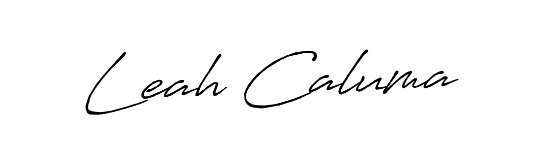 How to make Leah Caluma name signature. Use Antro_Vectra_Bolder style for creating short signs online. This is the latest handwritten sign. Leah Caluma signature style 7 images and pictures png