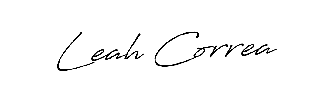 Also You can easily find your signature by using the search form. We will create Leah Correa name handwritten signature images for you free of cost using Antro_Vectra_Bolder sign style. Leah Correa signature style 7 images and pictures png