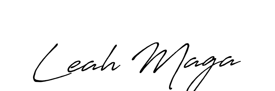 Design your own signature with our free online signature maker. With this signature software, you can create a handwritten (Antro_Vectra_Bolder) signature for name Leah Maga. Leah Maga signature style 7 images and pictures png