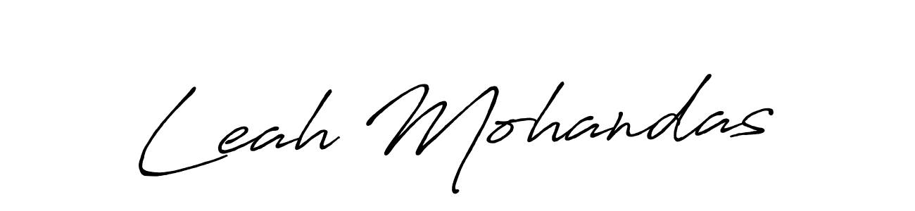 Use a signature maker to create a handwritten signature online. With this signature software, you can design (Antro_Vectra_Bolder) your own signature for name Leah Mohandas. Leah Mohandas signature style 7 images and pictures png