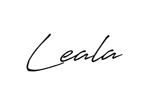 How to make Leala name signature. Use Antro_Vectra_Bolder style for creating short signs online. This is the latest handwritten sign. Leala signature style 7 images and pictures png