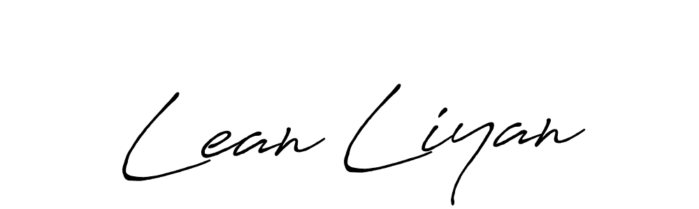 Use a signature maker to create a handwritten signature online. With this signature software, you can design (Antro_Vectra_Bolder) your own signature for name Lean Liyan. Lean Liyan signature style 7 images and pictures png