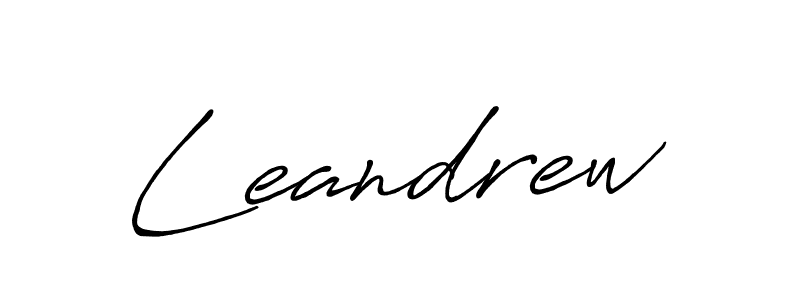 Use a signature maker to create a handwritten signature online. With this signature software, you can design (Antro_Vectra_Bolder) your own signature for name Leandrew. Leandrew signature style 7 images and pictures png