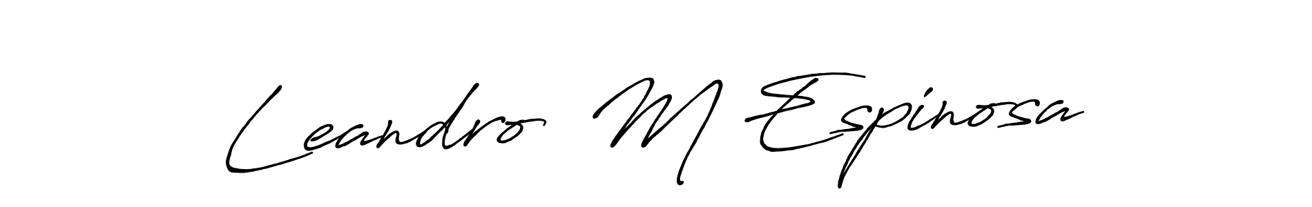 Leandro  M Espinosa stylish signature style. Best Handwritten Sign (Antro_Vectra_Bolder) for my name. Handwritten Signature Collection Ideas for my name Leandro  M Espinosa. Leandro  M Espinosa signature style 7 images and pictures png