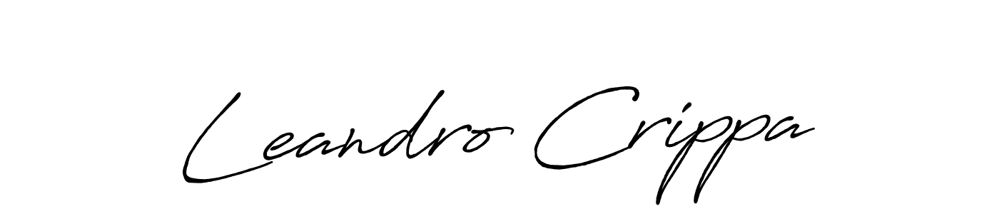 Create a beautiful signature design for name Leandro Crippa. With this signature (Antro_Vectra_Bolder) fonts, you can make a handwritten signature for free. Leandro Crippa signature style 7 images and pictures png