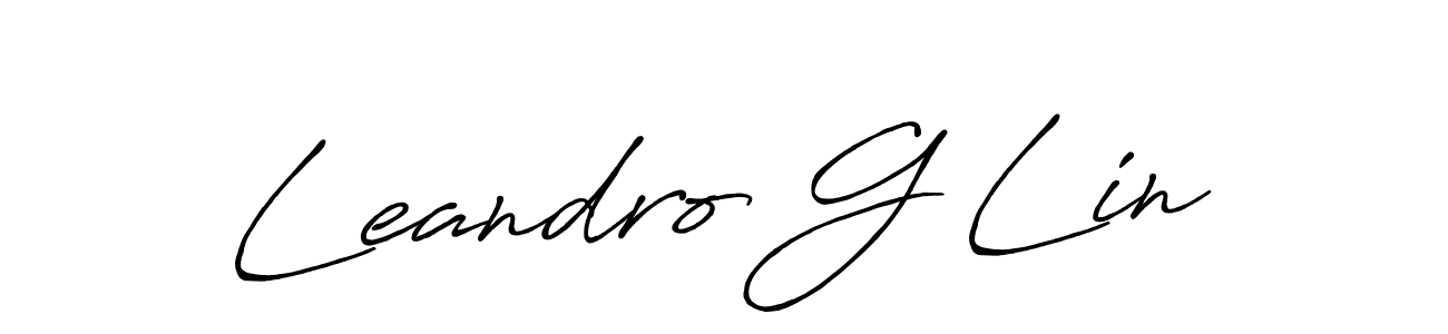 How to make Leandro G Lin signature? Antro_Vectra_Bolder is a professional autograph style. Create handwritten signature for Leandro G Lin name. Leandro G Lin signature style 7 images and pictures png