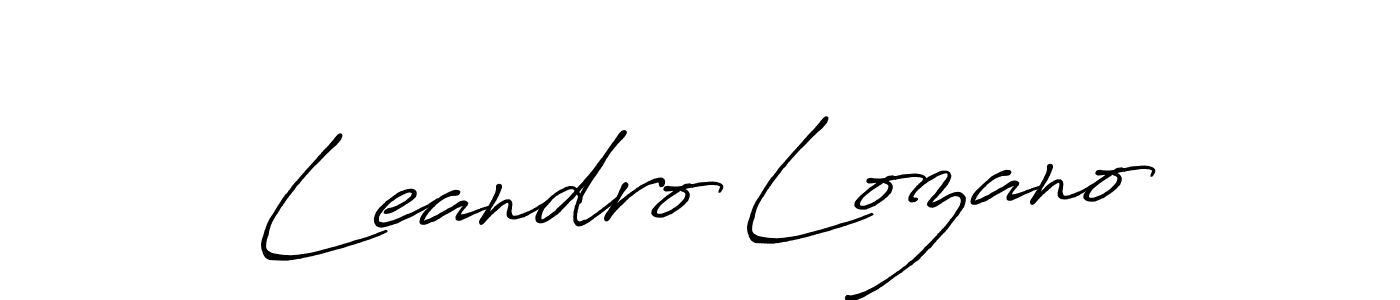 Design your own signature with our free online signature maker. With this signature software, you can create a handwritten (Antro_Vectra_Bolder) signature for name Leandro Lozano. Leandro Lozano signature style 7 images and pictures png