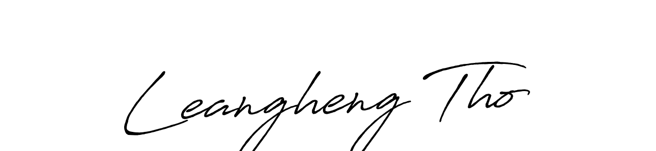 Leangheng Tho stylish signature style. Best Handwritten Sign (Antro_Vectra_Bolder) for my name. Handwritten Signature Collection Ideas for my name Leangheng Tho. Leangheng Tho signature style 7 images and pictures png