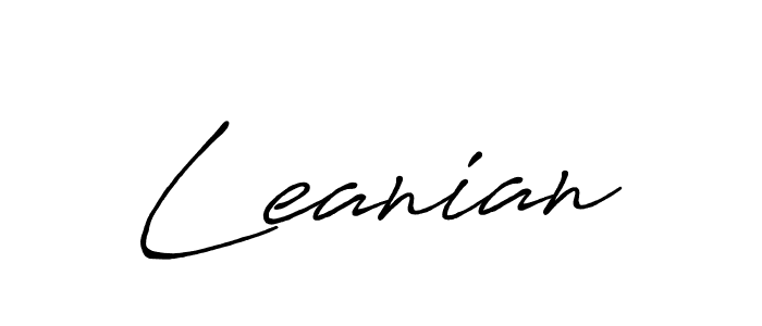 Similarly Antro_Vectra_Bolder is the best handwritten signature design. Signature creator online .You can use it as an online autograph creator for name Leanian. Leanian signature style 7 images and pictures png
