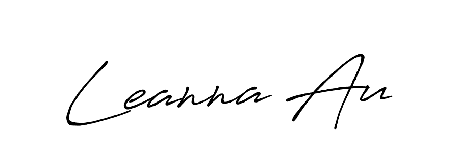 How to make Leanna Au name signature. Use Antro_Vectra_Bolder style for creating short signs online. This is the latest handwritten sign. Leanna Au signature style 7 images and pictures png