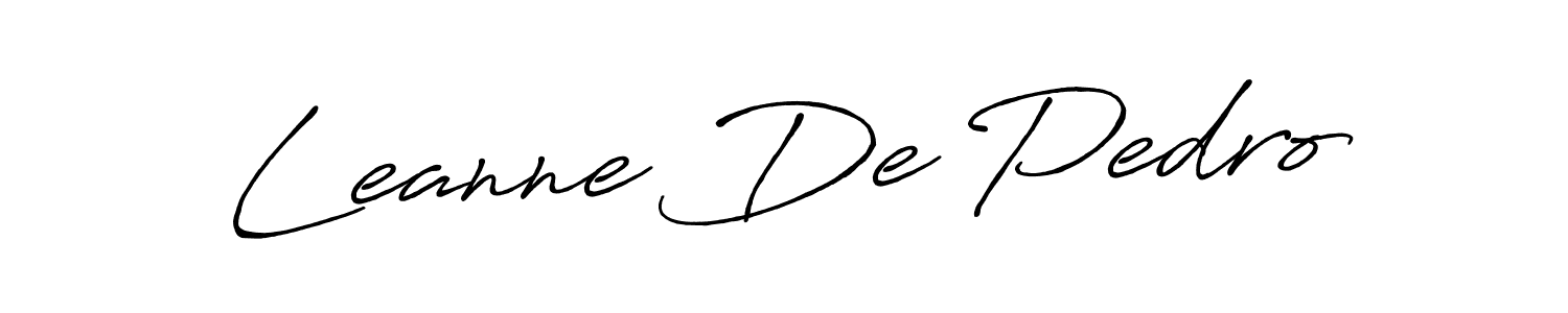 Best and Professional Signature Style for Leanne De Pedro. Antro_Vectra_Bolder Best Signature Style Collection. Leanne De Pedro signature style 7 images and pictures png