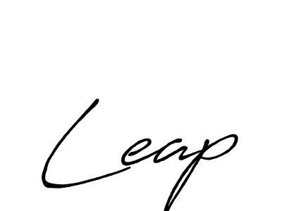 Leap stylish signature style. Best Handwritten Sign (Antro_Vectra_Bolder) for my name. Handwritten Signature Collection Ideas for my name Leap. Leap signature style 7 images and pictures png