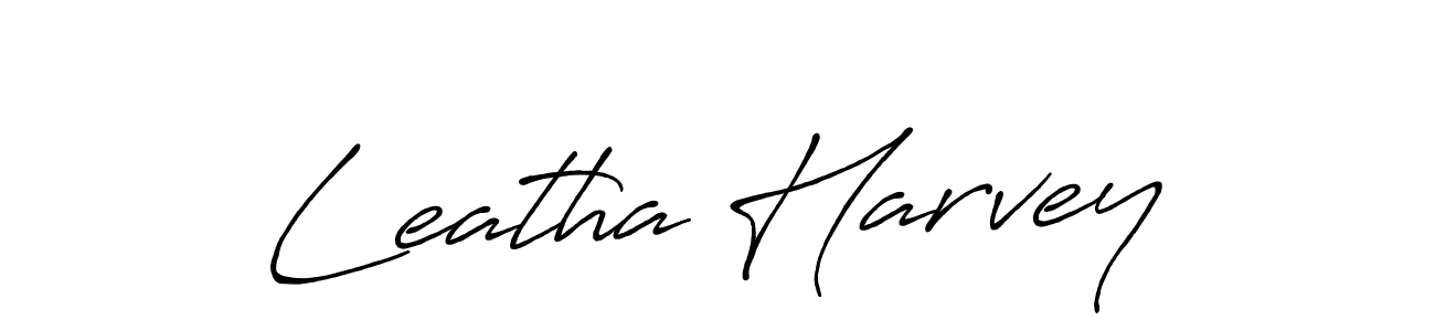 Design your own signature with our free online signature maker. With this signature software, you can create a handwritten (Antro_Vectra_Bolder) signature for name Leatha Harvey. Leatha Harvey signature style 7 images and pictures png
