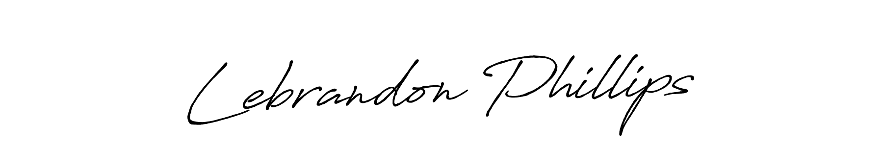 Lebrandon Phillips stylish signature style. Best Handwritten Sign (Antro_Vectra_Bolder) for my name. Handwritten Signature Collection Ideas for my name Lebrandon Phillips. Lebrandon Phillips signature style 7 images and pictures png