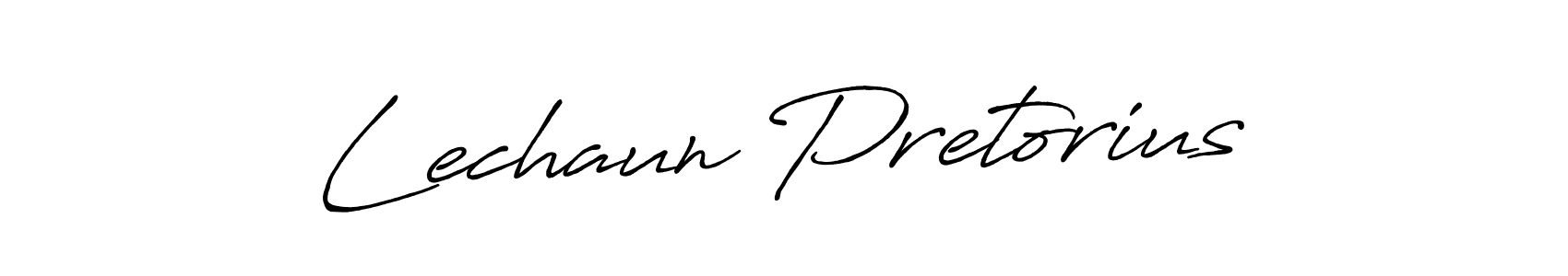 How to make Lechaun Pretorius name signature. Use Antro_Vectra_Bolder style for creating short signs online. This is the latest handwritten sign. Lechaun Pretorius signature style 7 images and pictures png