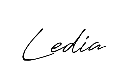 Create a beautiful signature design for name Ledia. With this signature (Antro_Vectra_Bolder) fonts, you can make a handwritten signature for free. Ledia signature style 7 images and pictures png