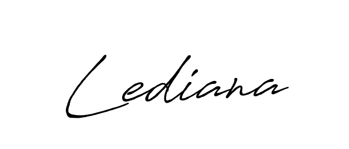 Create a beautiful signature design for name Lediana. With this signature (Antro_Vectra_Bolder) fonts, you can make a handwritten signature for free. Lediana signature style 7 images and pictures png