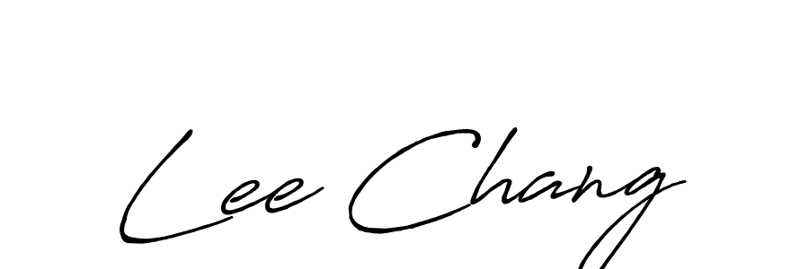 Similarly Antro_Vectra_Bolder is the best handwritten signature design. Signature creator online .You can use it as an online autograph creator for name Lee Chang. Lee Chang signature style 7 images and pictures png