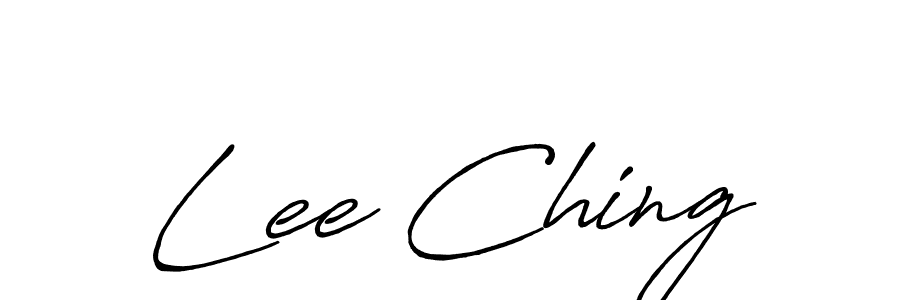 if you are searching for the best signature style for your name Lee Ching. so please give up your signature search. here we have designed multiple signature styles  using Antro_Vectra_Bolder. Lee Ching signature style 7 images and pictures png